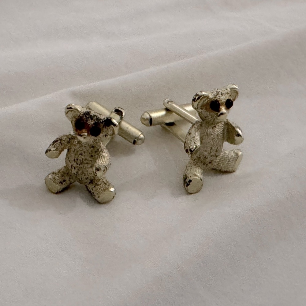 Gold Teddy Bear Cufflinks